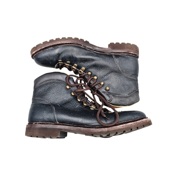 Meermin Men\'s Size 10 US Mallorca Navy Blue Leather Mountain Hiking Boots READ main image 4